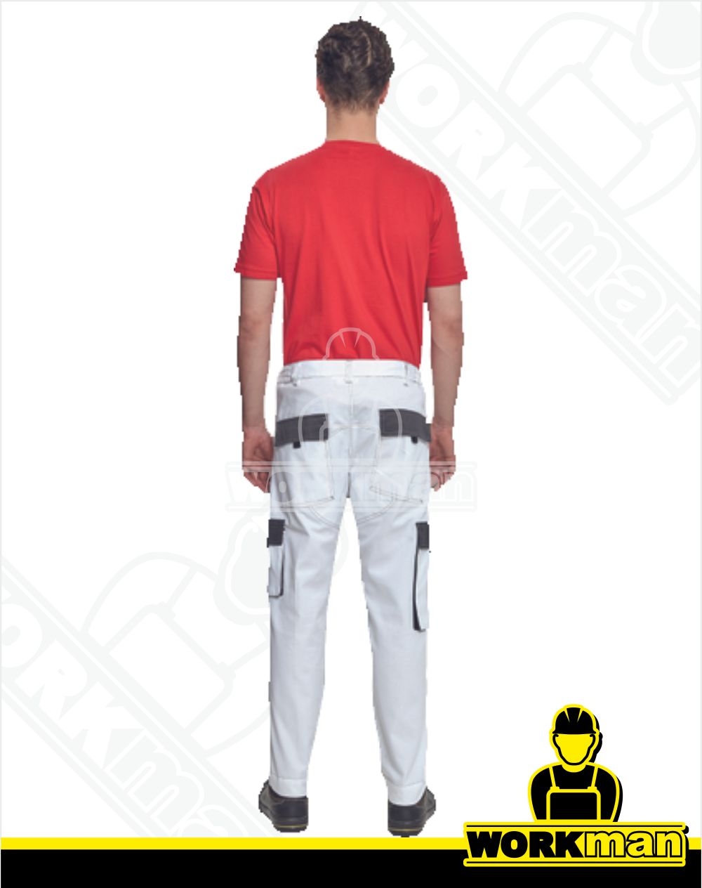 Montérkové nohavice MAX SUMMER do pása Červa biela