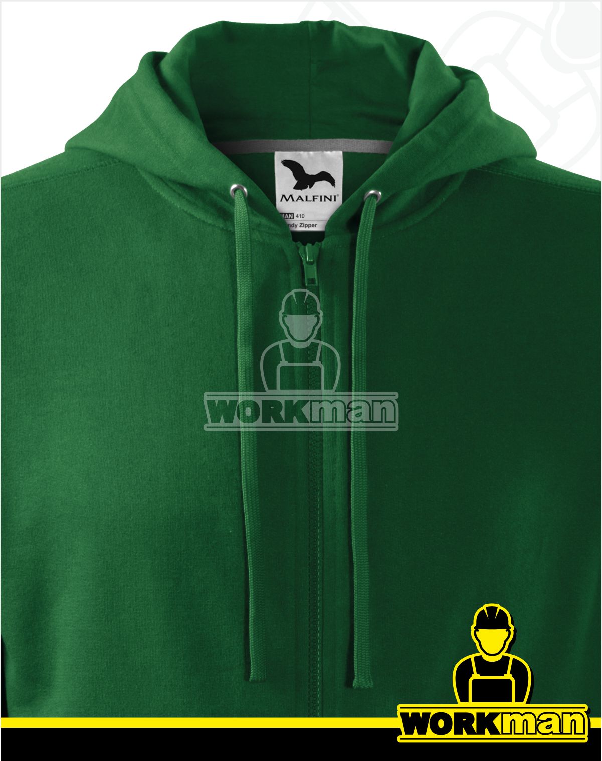 Pánska mikina TRENDY ZIPPER Malfini fľaškovozelená