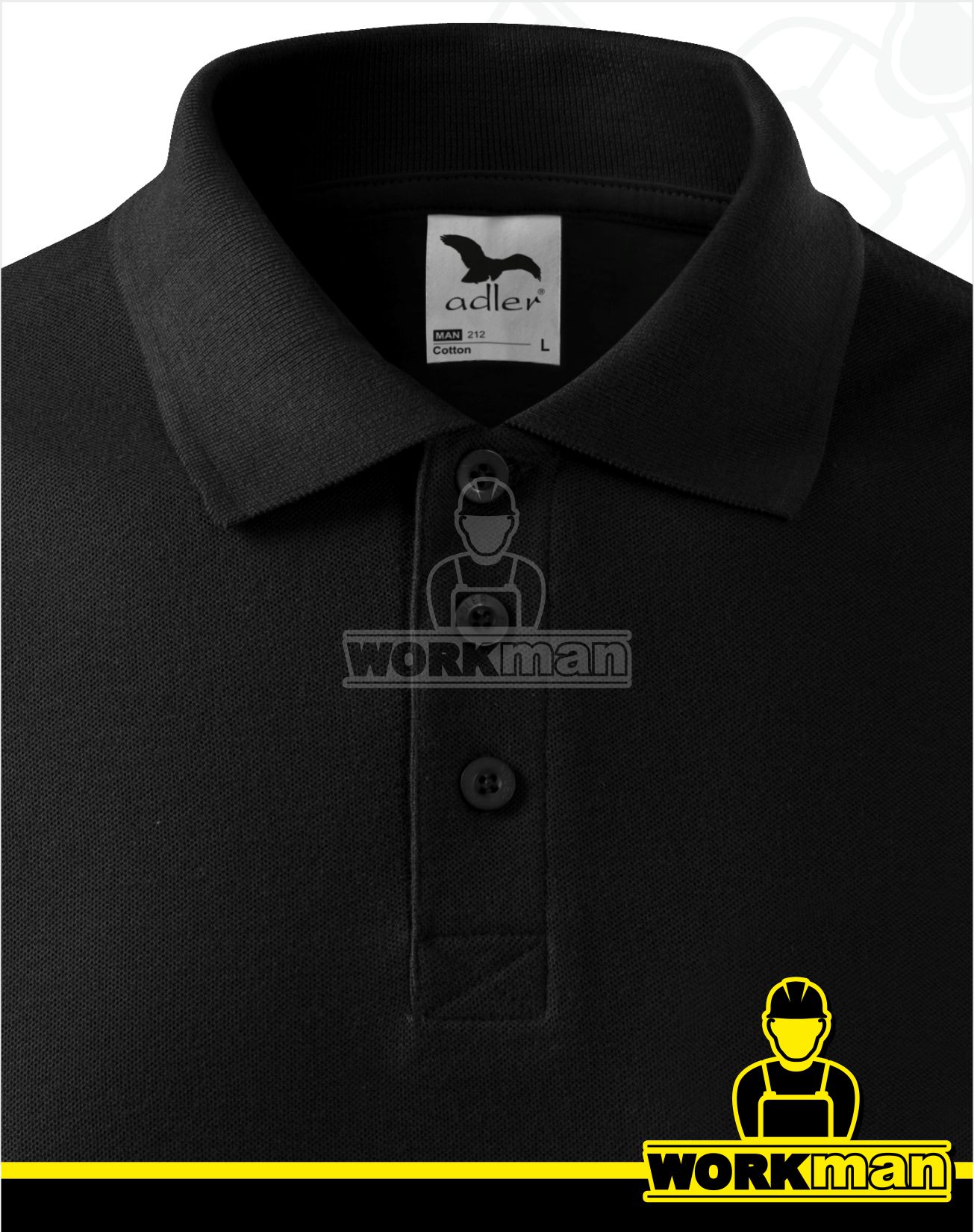 Pánska polokošeľa COTTON Malfini čierna