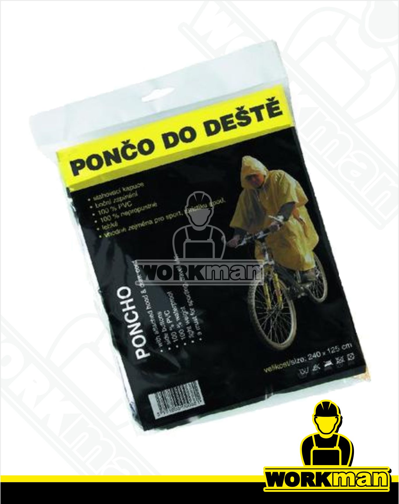 Nepremokavé PONČO PVC Červa