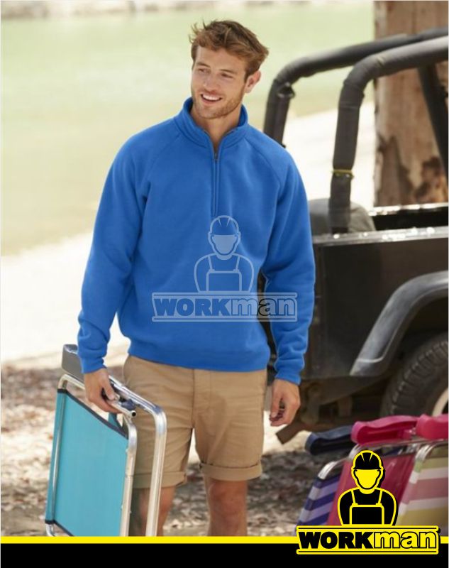 Pánska mikina PREMIUM ZIP NECK SWEAT Fruit of the Loom