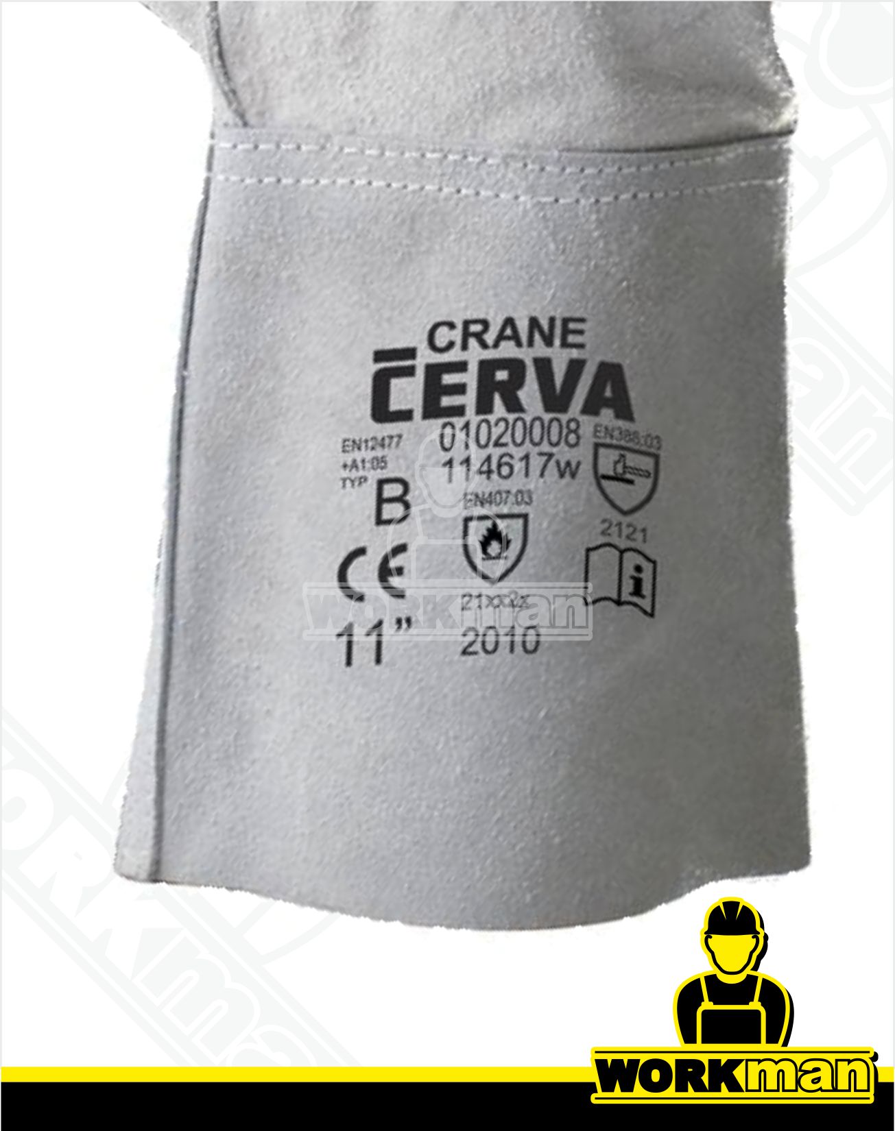Zváračské pracovné rukavice CRANE Červa