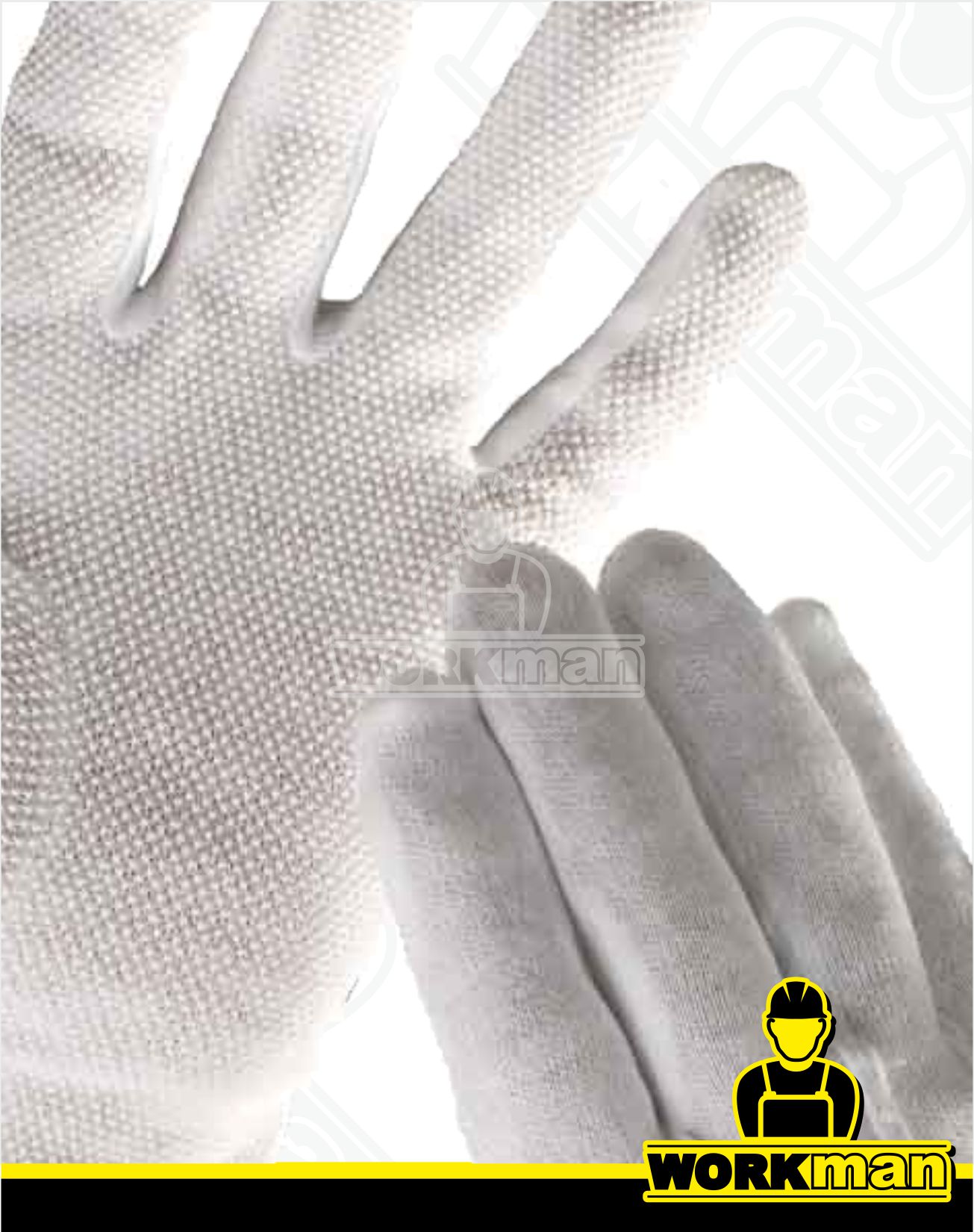 Povrstvené bavlnené rukavice BUSTARD Červa biele