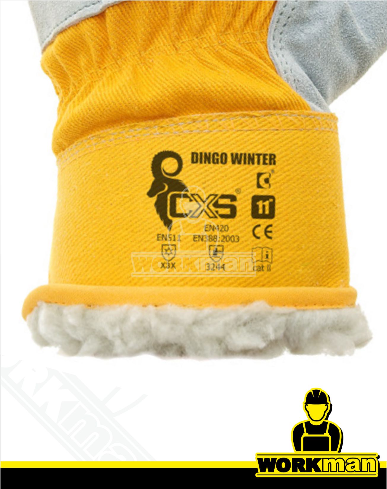 Zimné kombinované pracovné rukavice DINGO WINTER Cxs