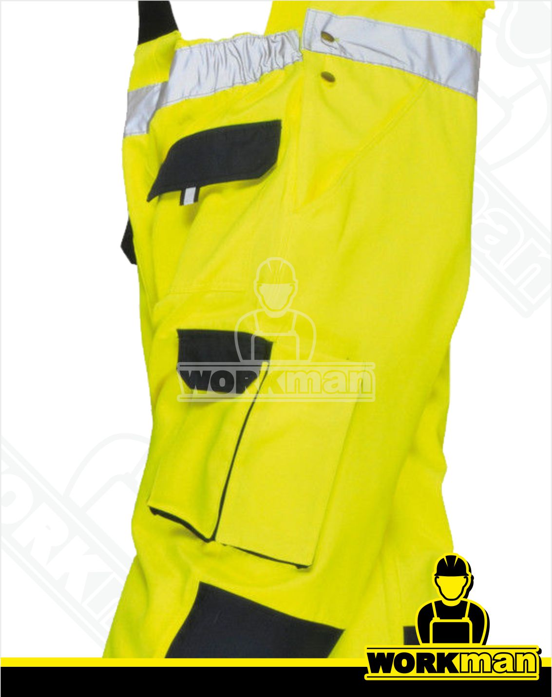 Reflexné nohavice Hi-Vis TEXO TX52 s náprsenkou Portwest