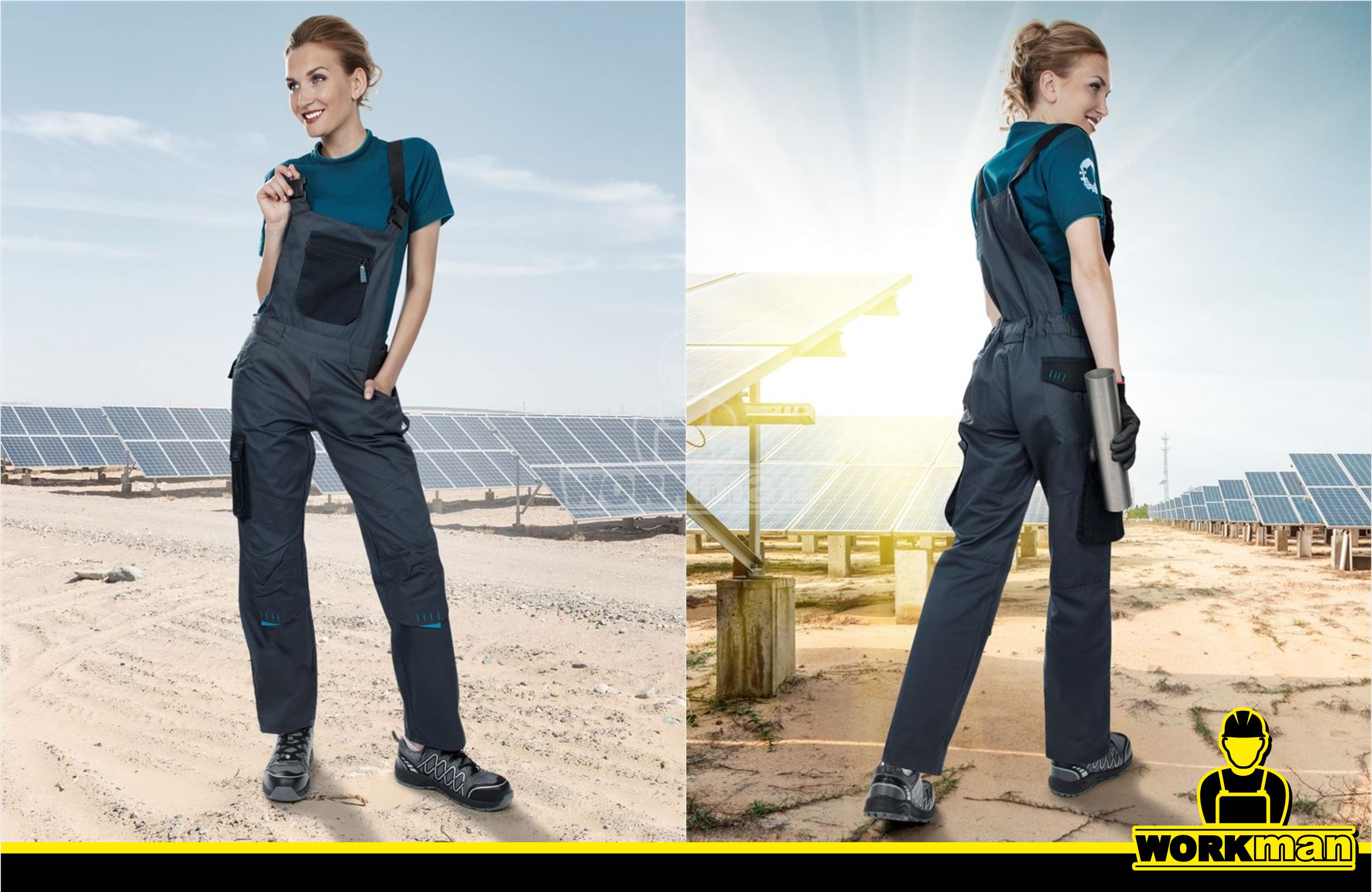 Dámske montérkové nohavice 4TECH 03 s náprsenkou Ardon