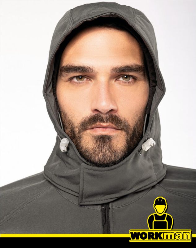 Pánska softshellová bunda s kapucňou K413 Kariban