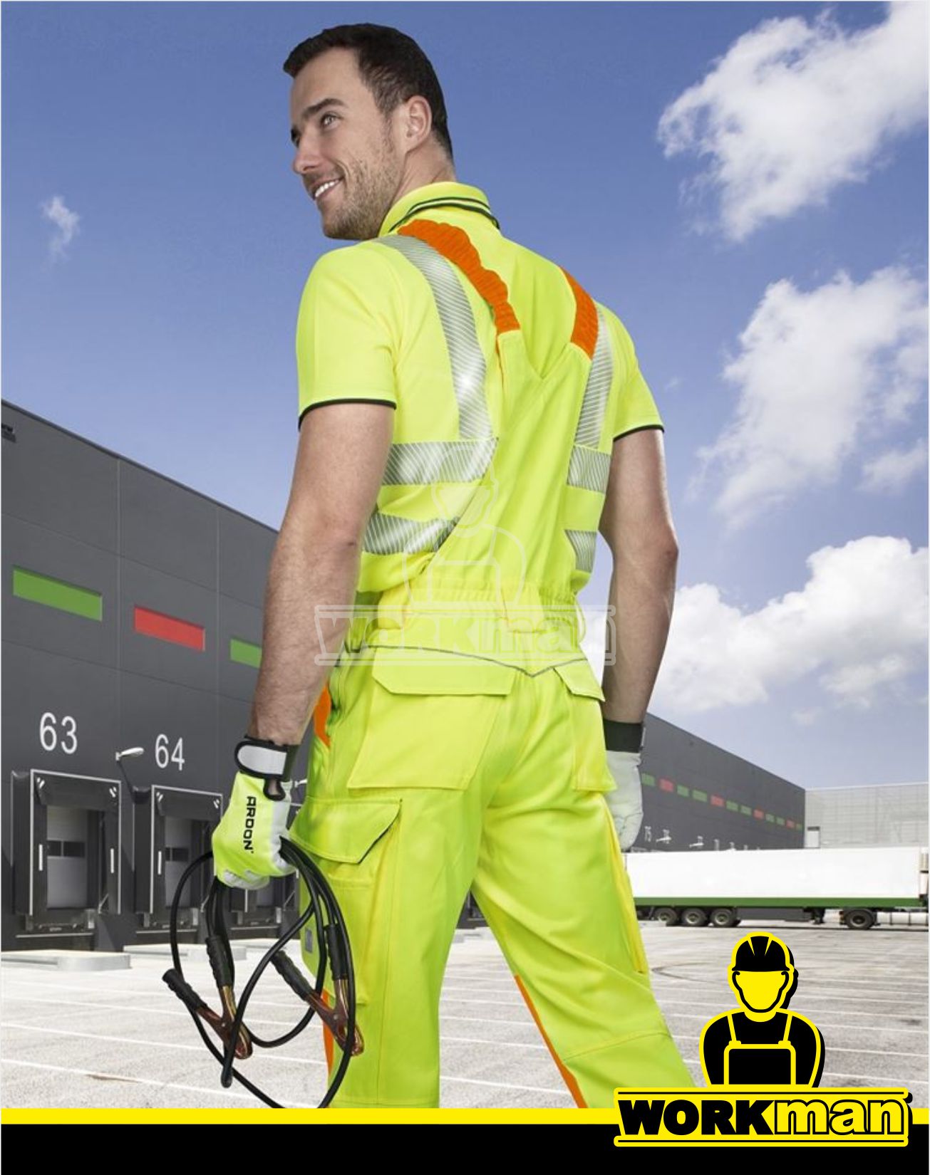 Reflexné nohavice SIGNAL s náprsenkou Ardon