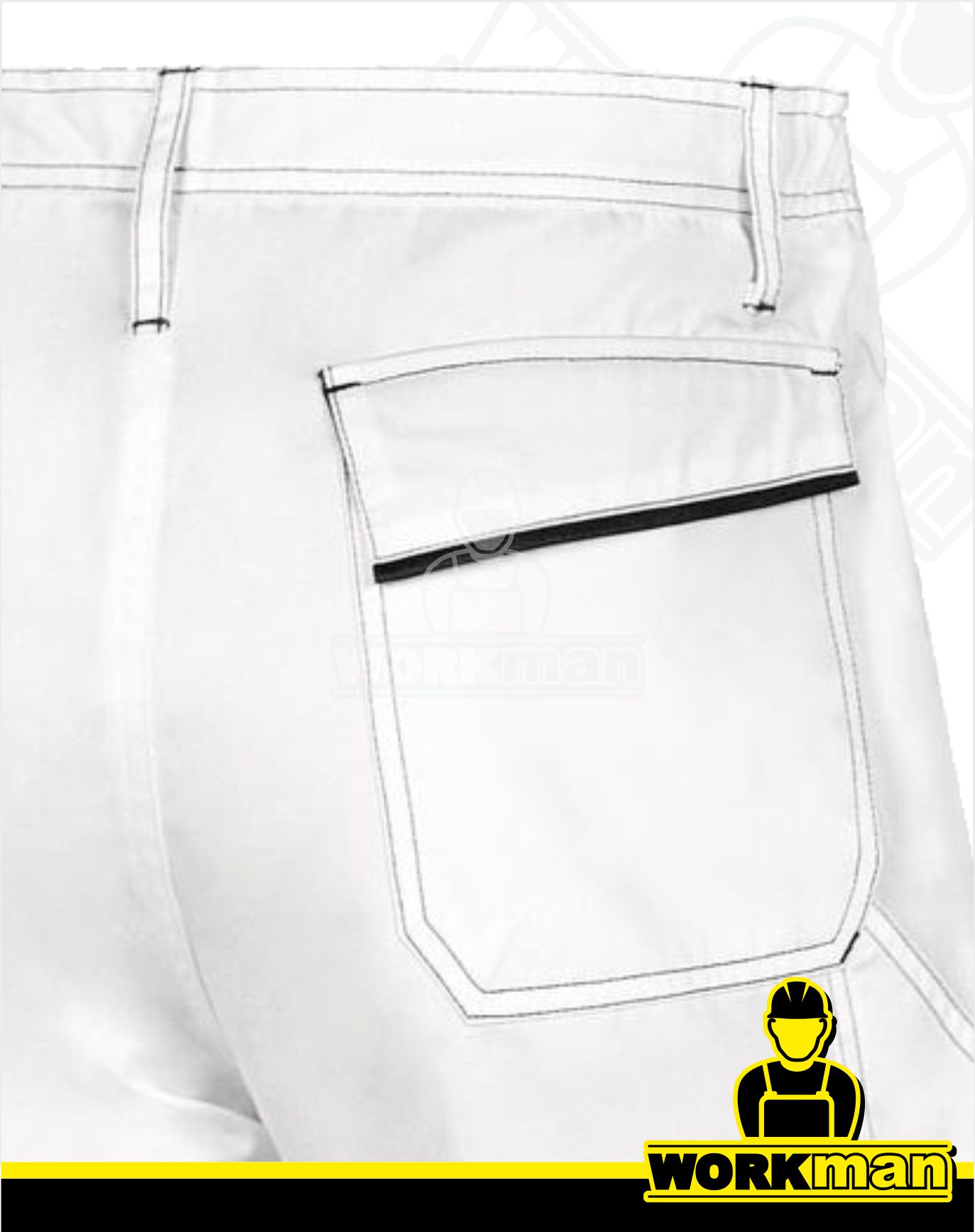 Pracovné nohavice M6PAN PANOSTYLE Deltaplus biela