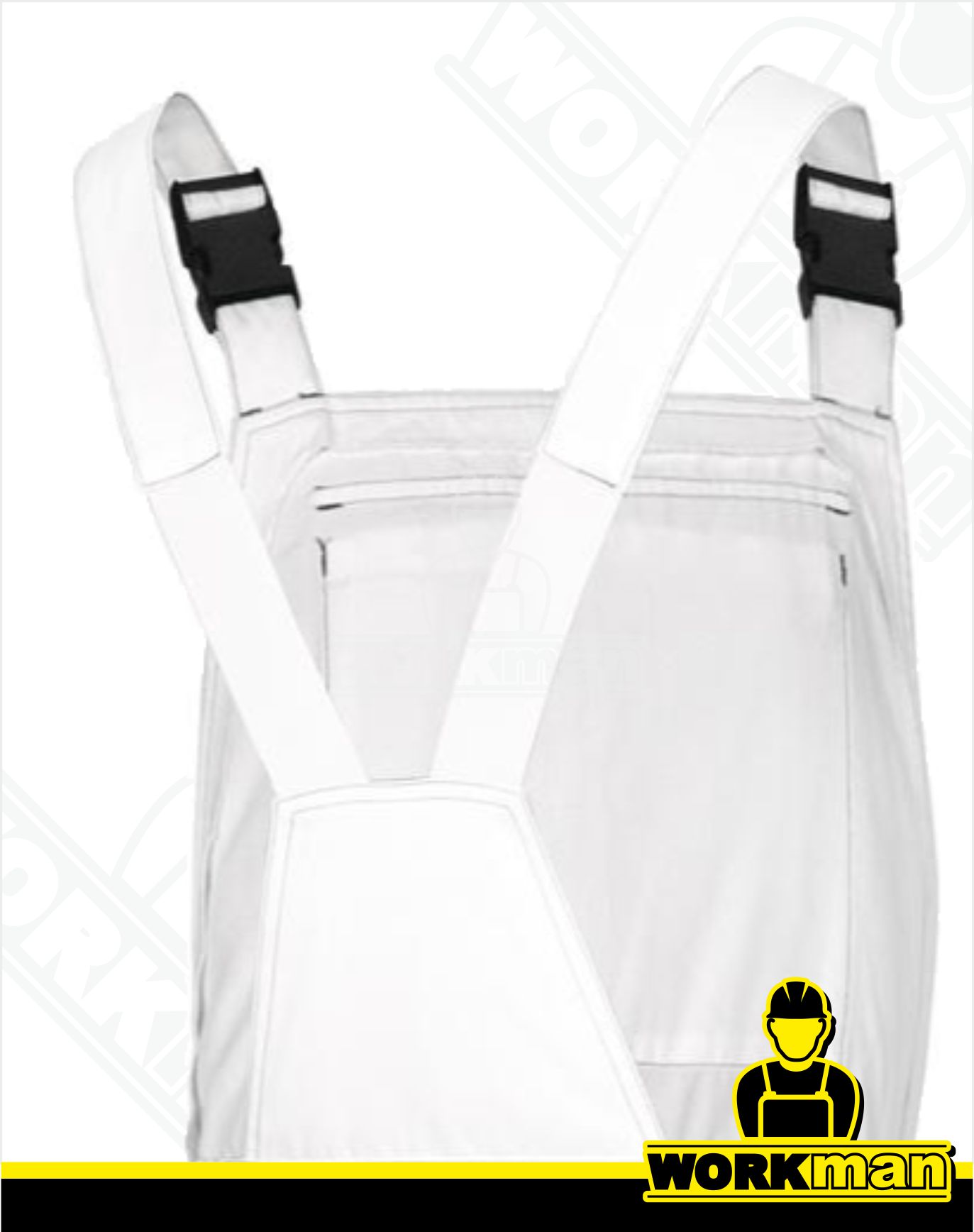 Montérkové nohavice M6SAL PANOSTYLE s náprsenkou Deltaplus biela