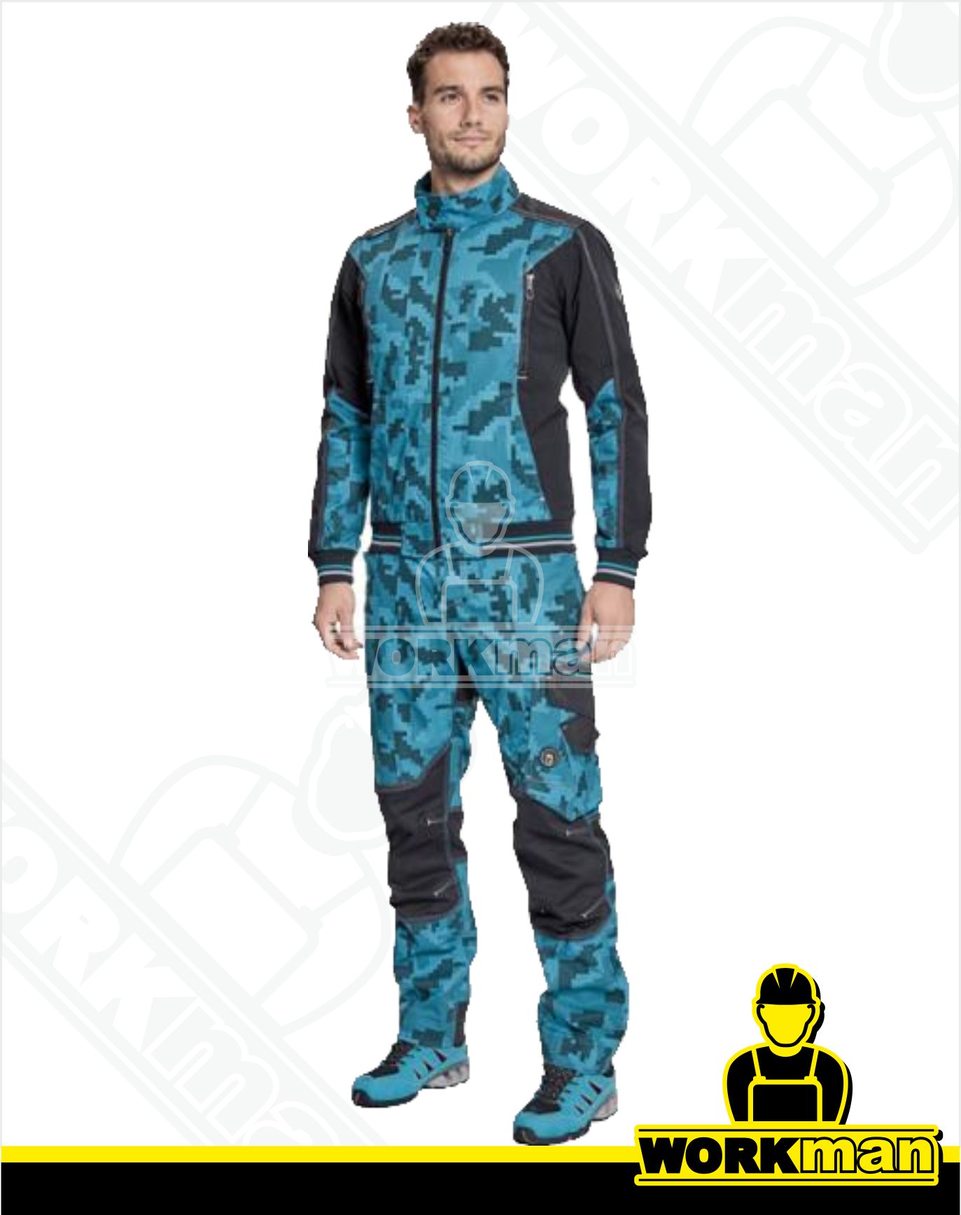 Strečová montérková bunda NEURUM CAMOUFLAGE Červa