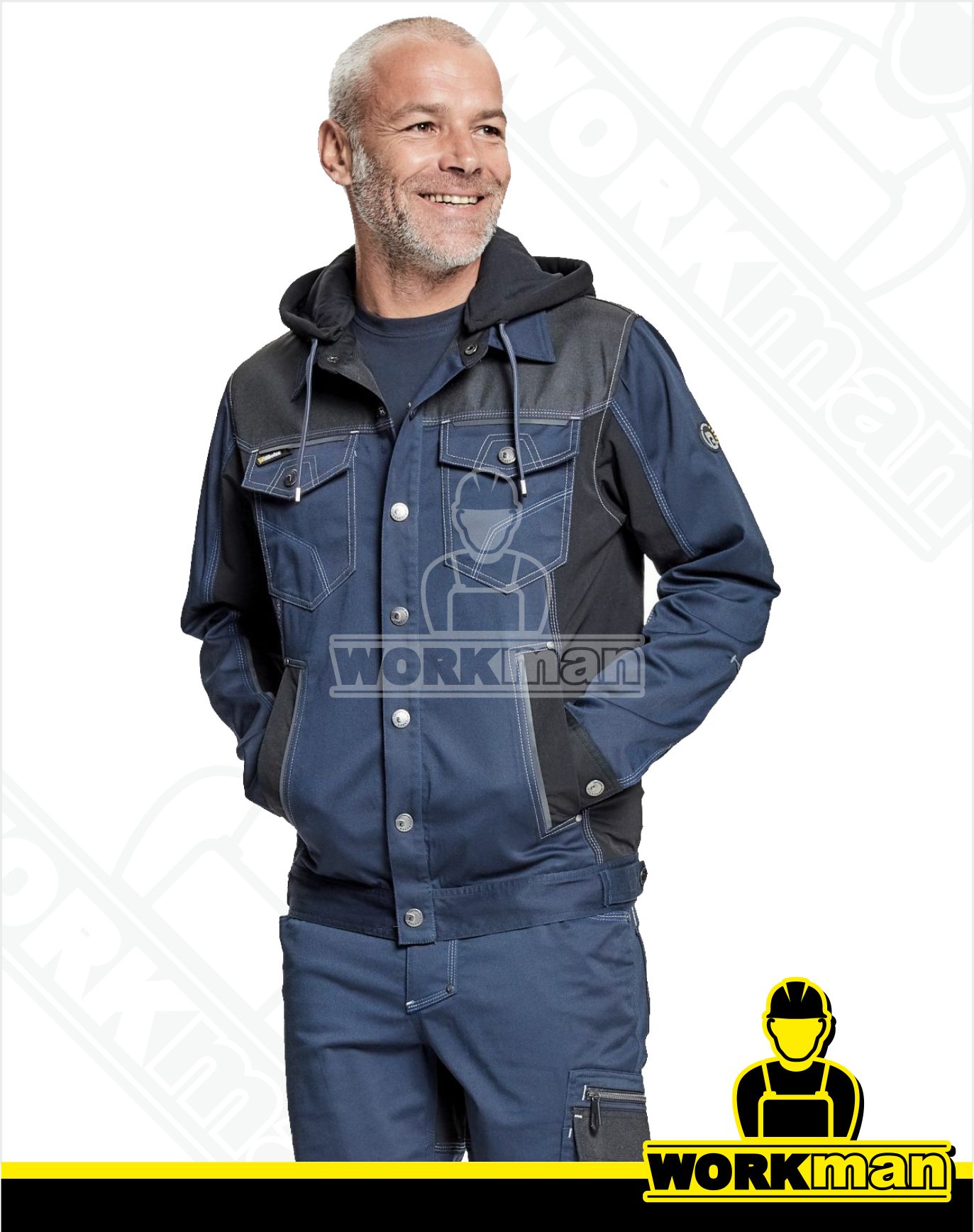 Strečová montérková bunda NEURUM CLASSIC s kapucňou Červa