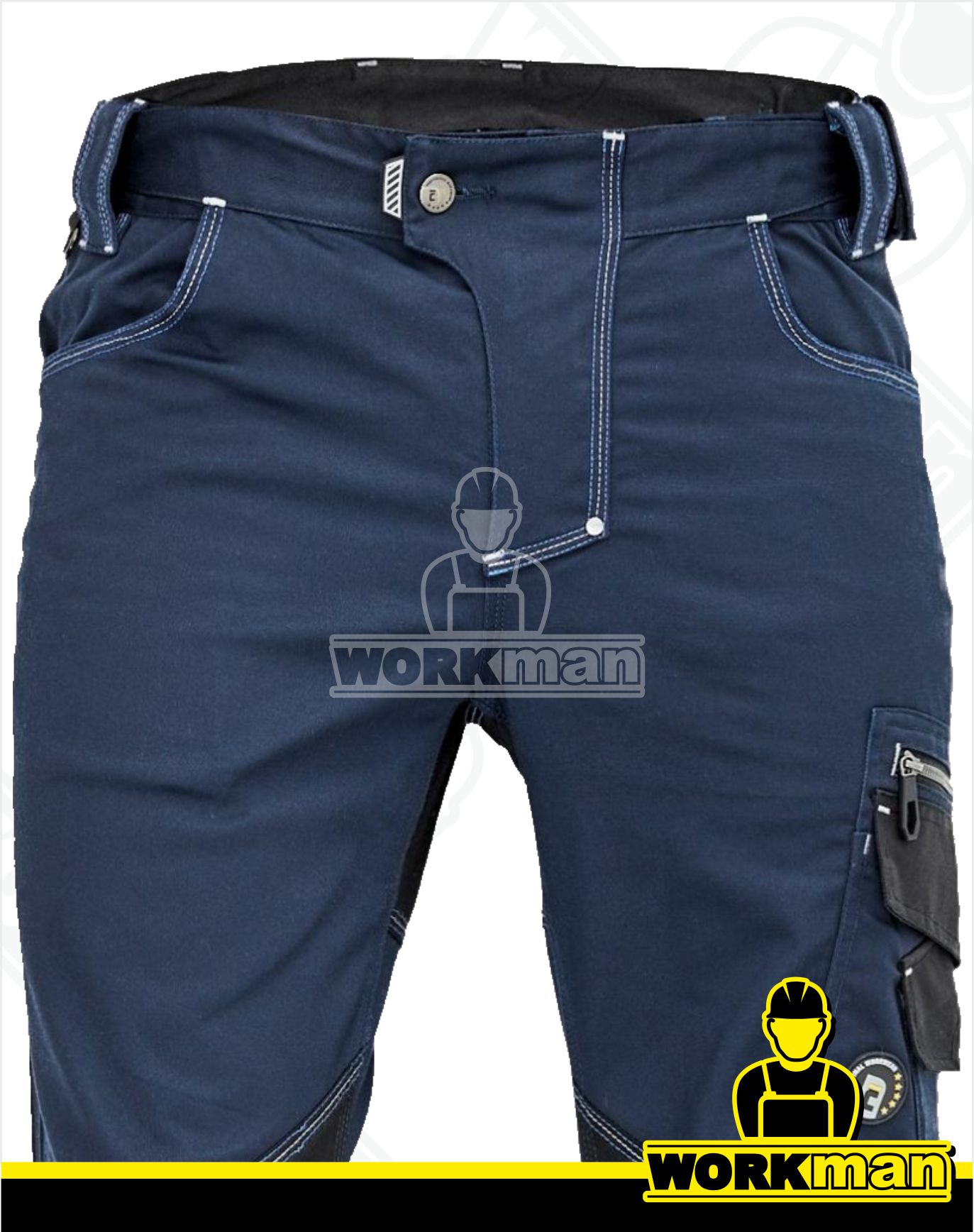 Strečové montérkové nohavice NEURUM CLASSIC do pása Červa