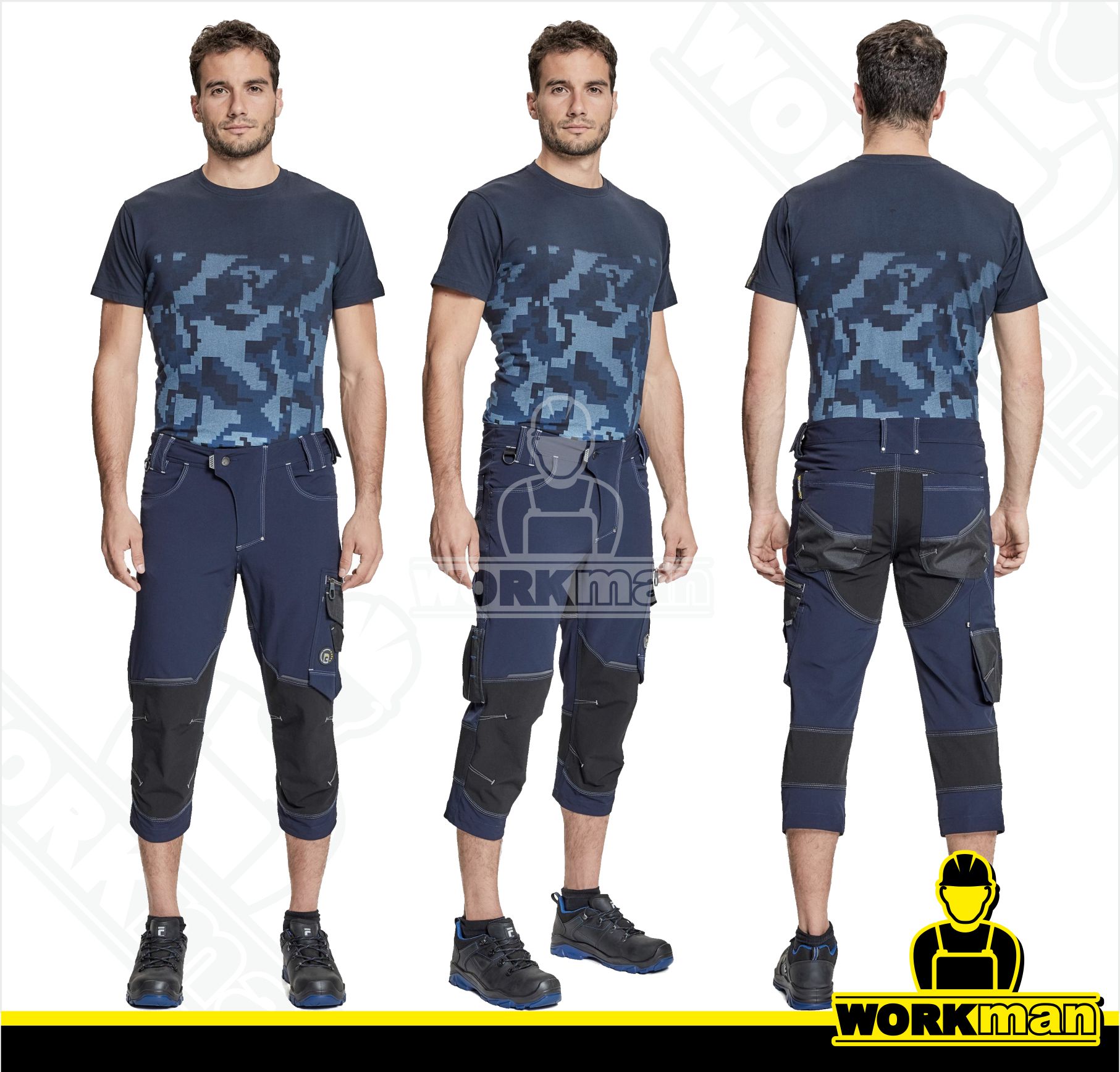 Strečové montérkové 3/4 nohavice NEURUM PERFORMANCE Červa