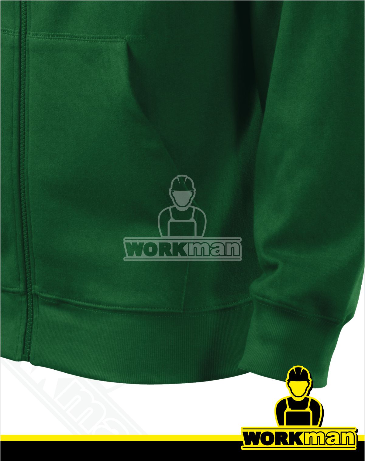 Pánska mikina TRENDY ZIPPER Malfini fľaškovozelená