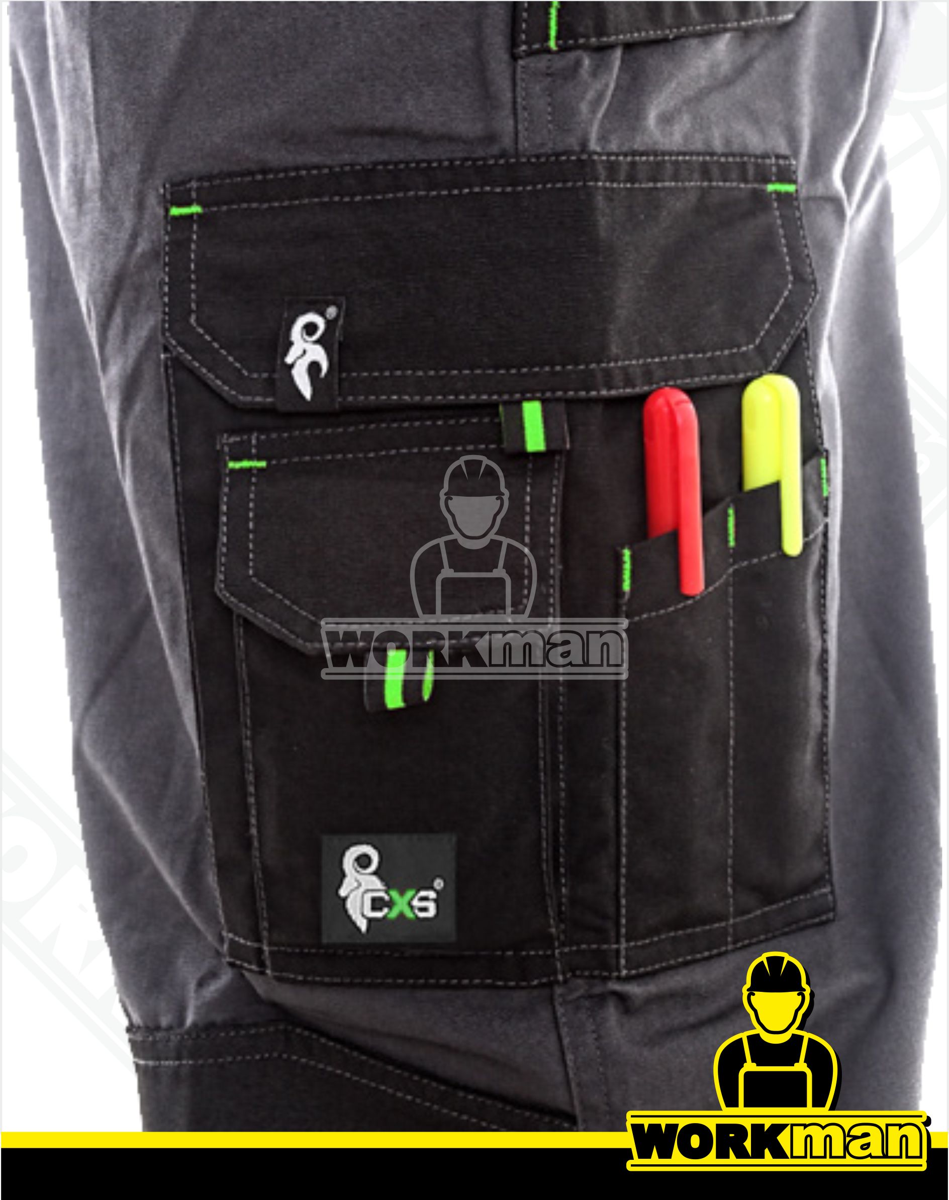 Montérkové nohavice SIRIUS NICOLAS do pásu Cxs