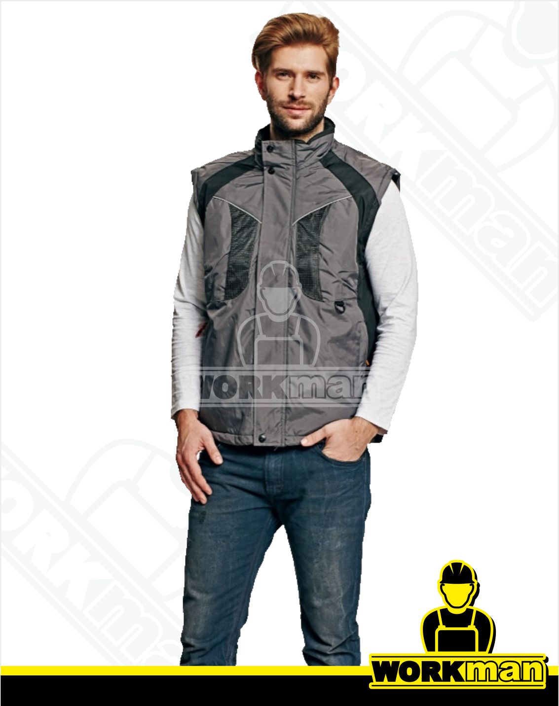 Zateplená pracovná vesta NYALA Červa