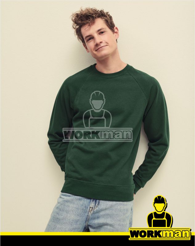 Pánska mikina LIGHTWEIGHT RAGLAN SWEAT Fruit of the Loom