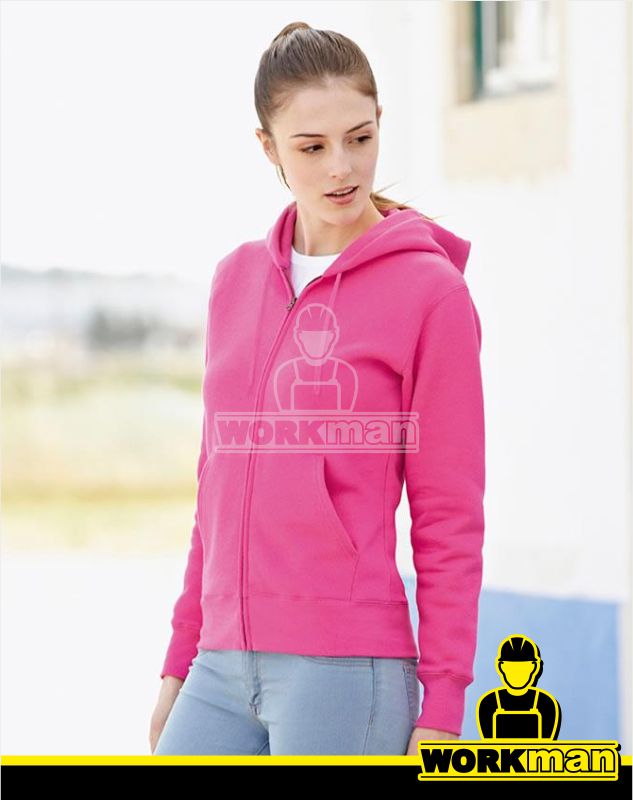 Dámská mikina s kapucňou PREMIUM LADY-FIT HOODED JACKET Fruit of the Loom