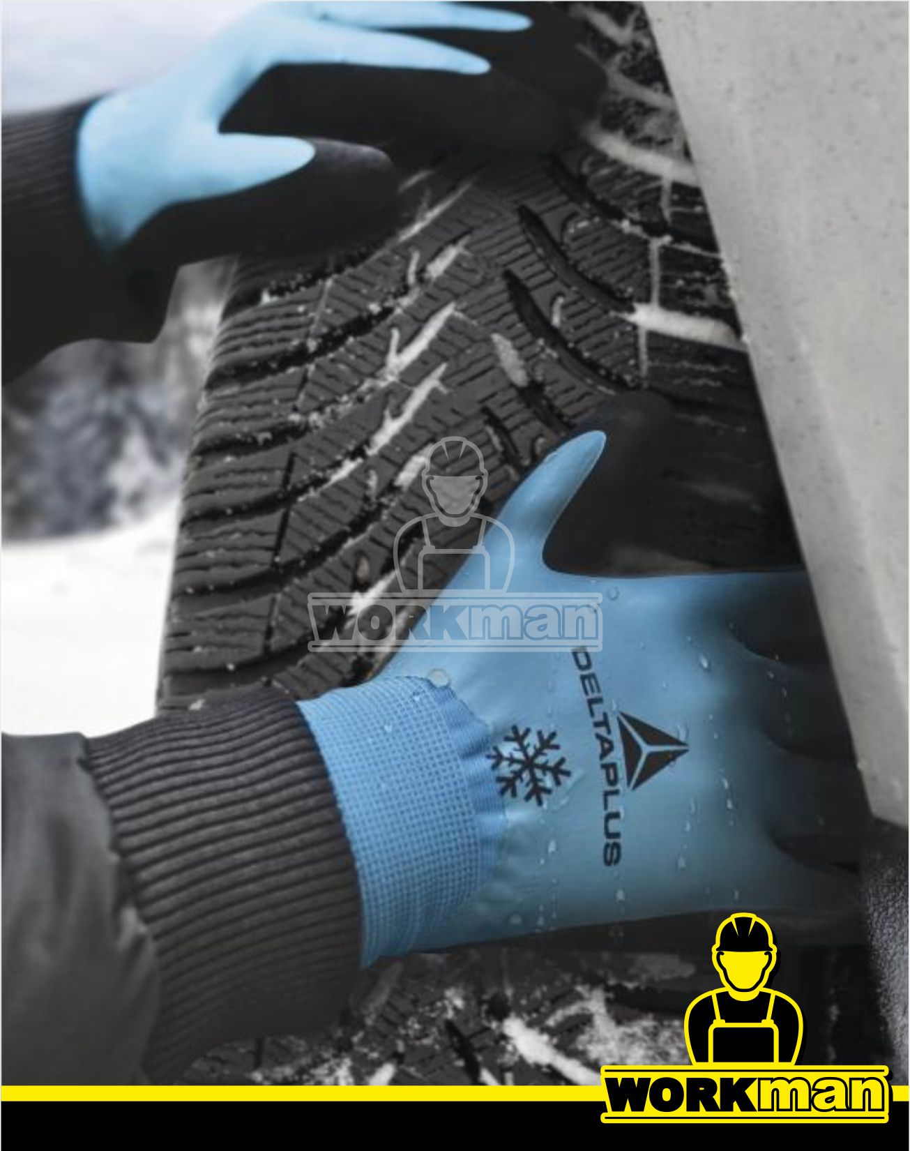 Zateplené povrstvené rukavice THRYM Deltaplus