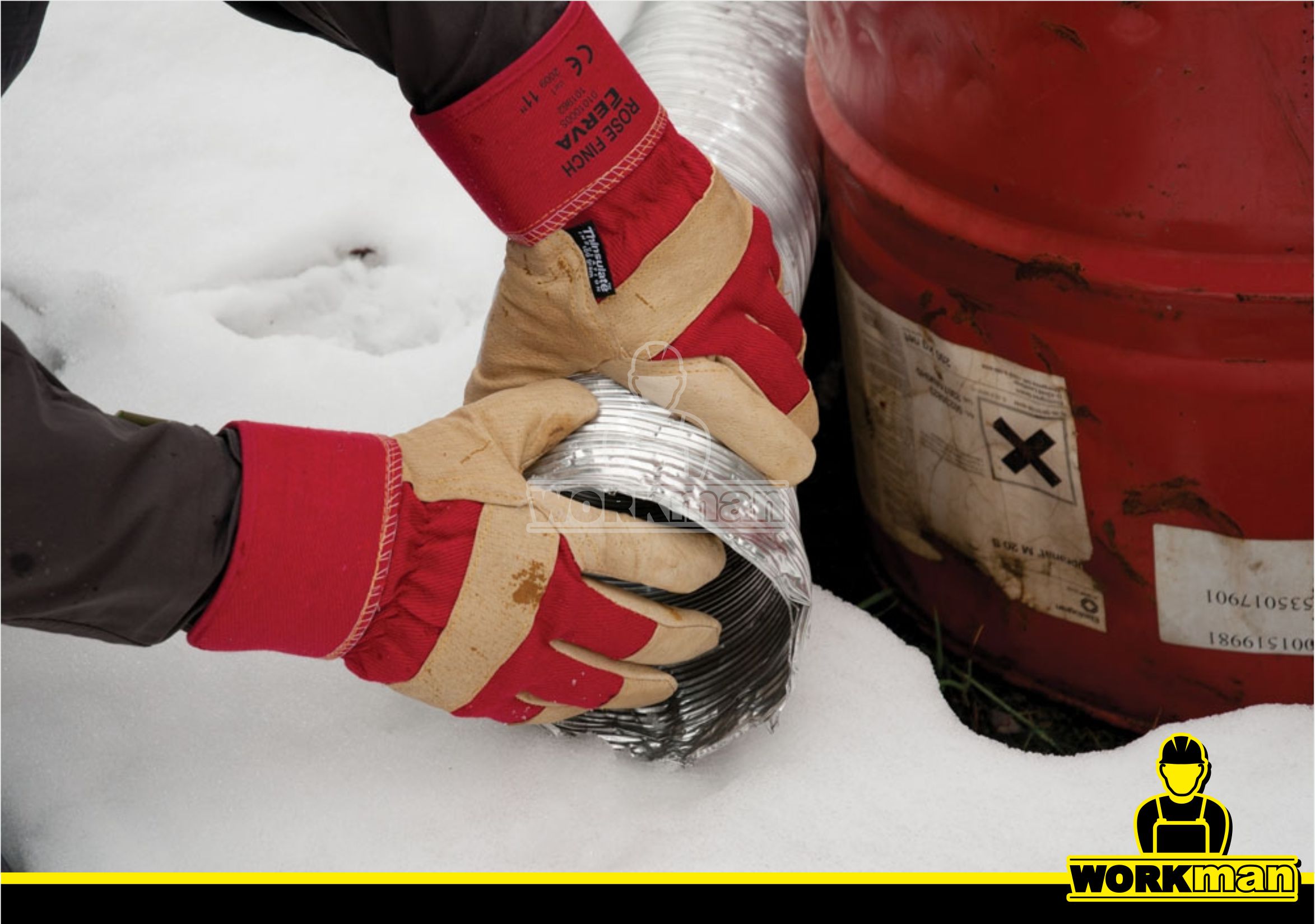 Zateplené kombinované rukavice ROSE FINCH Červa