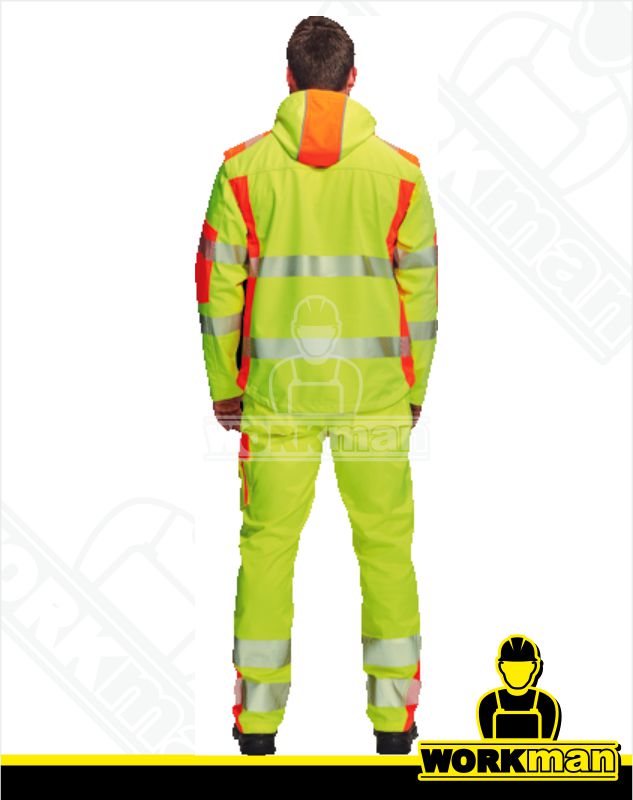 Reflexná softshellová bunda LATTON 2v1 Červa