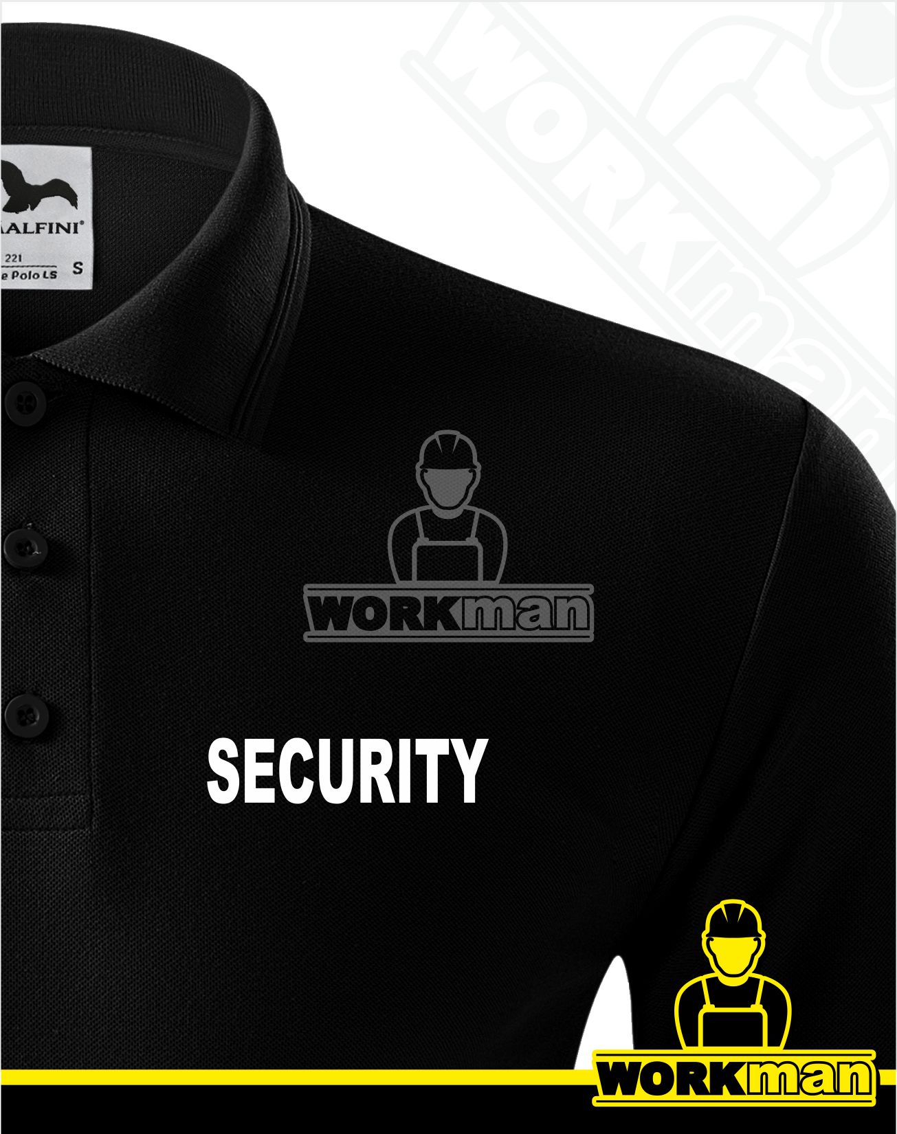 Polokošeľa s dlhým rukávom SECURITY 200g