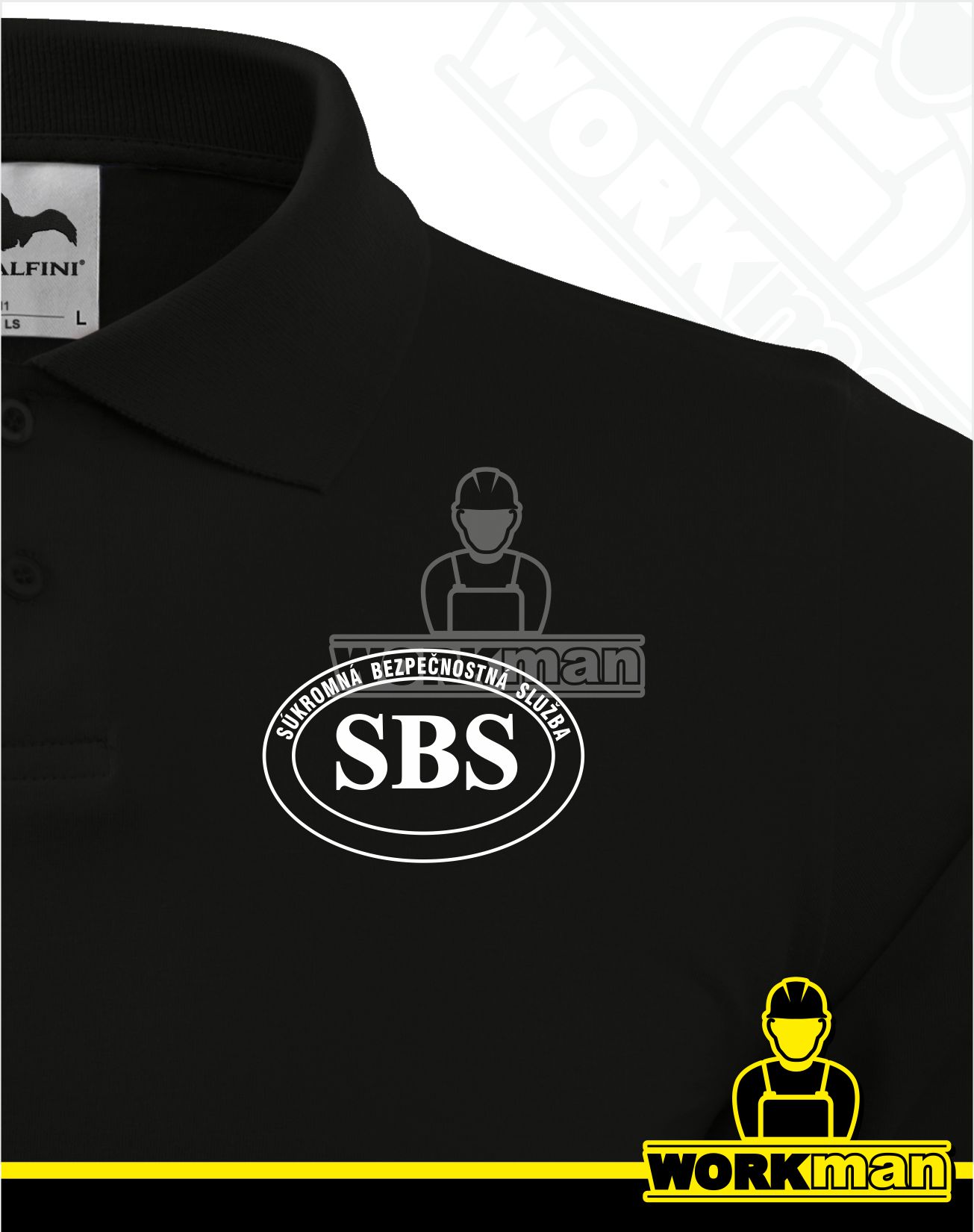 Polokošeľa s dlhým rukávom SBS-SECURITY 180g