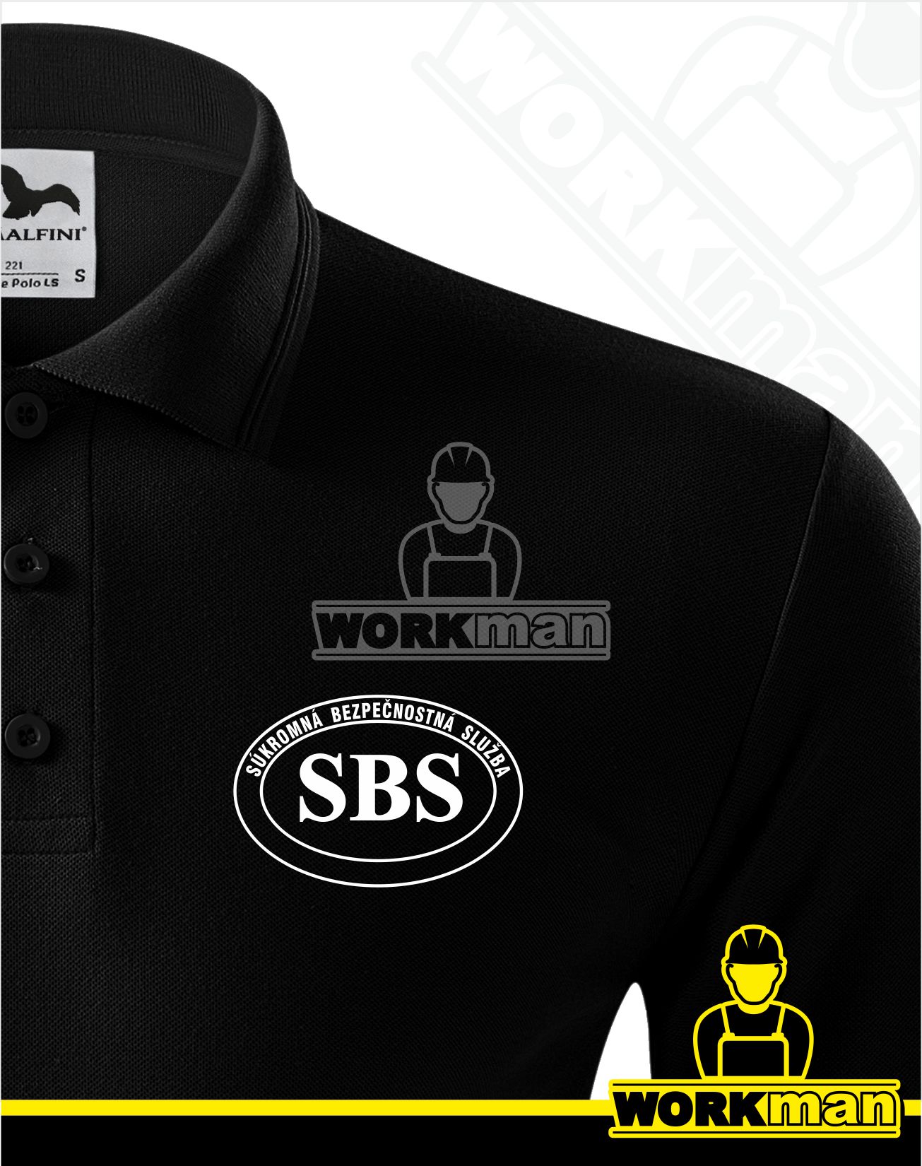 Polokošeľa s dlhým rukávom SBS-SECURITY 200g