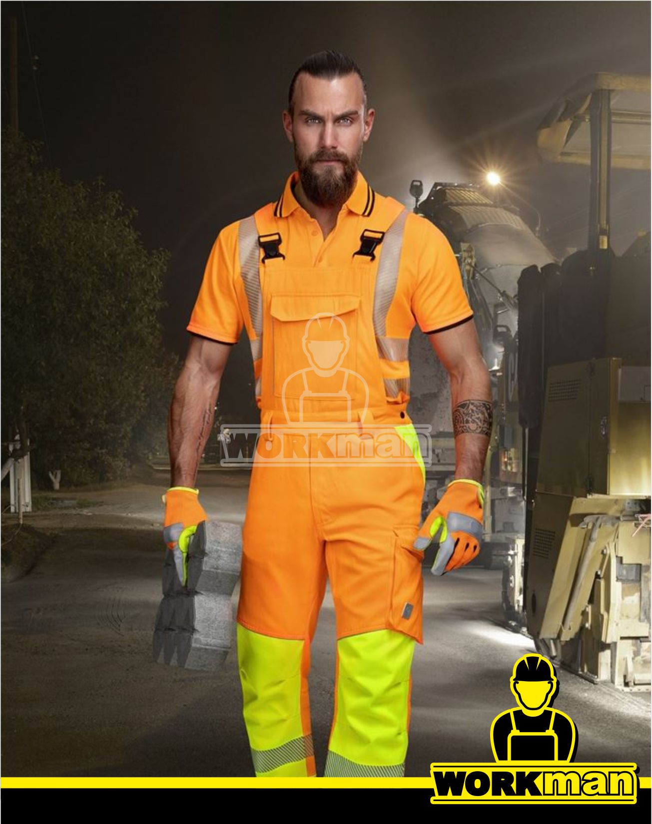 Reflexné nohavice SIGNAL s náprsenkou Ardon