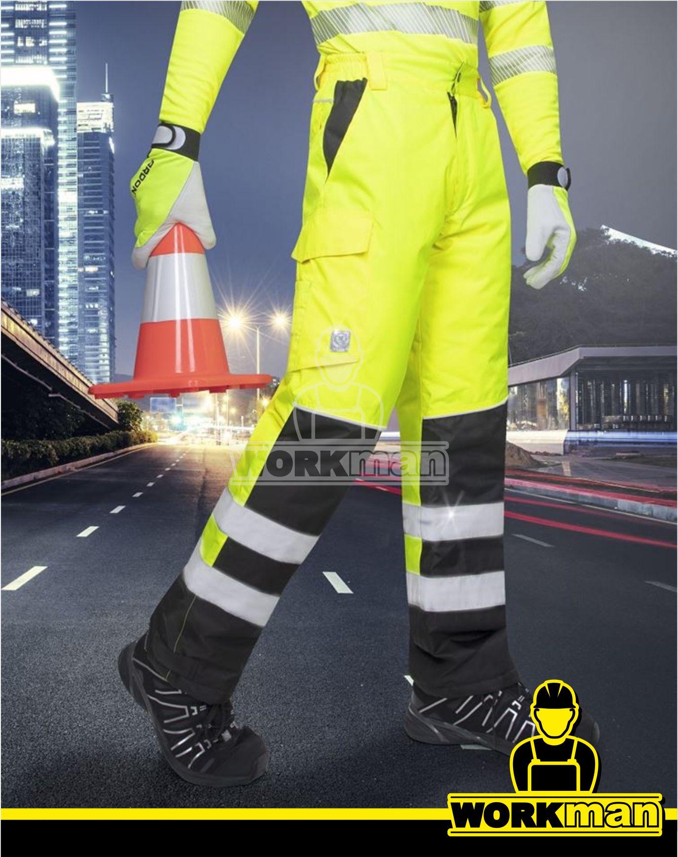 Zateplené reflexné nohavice HOWARD Ardon