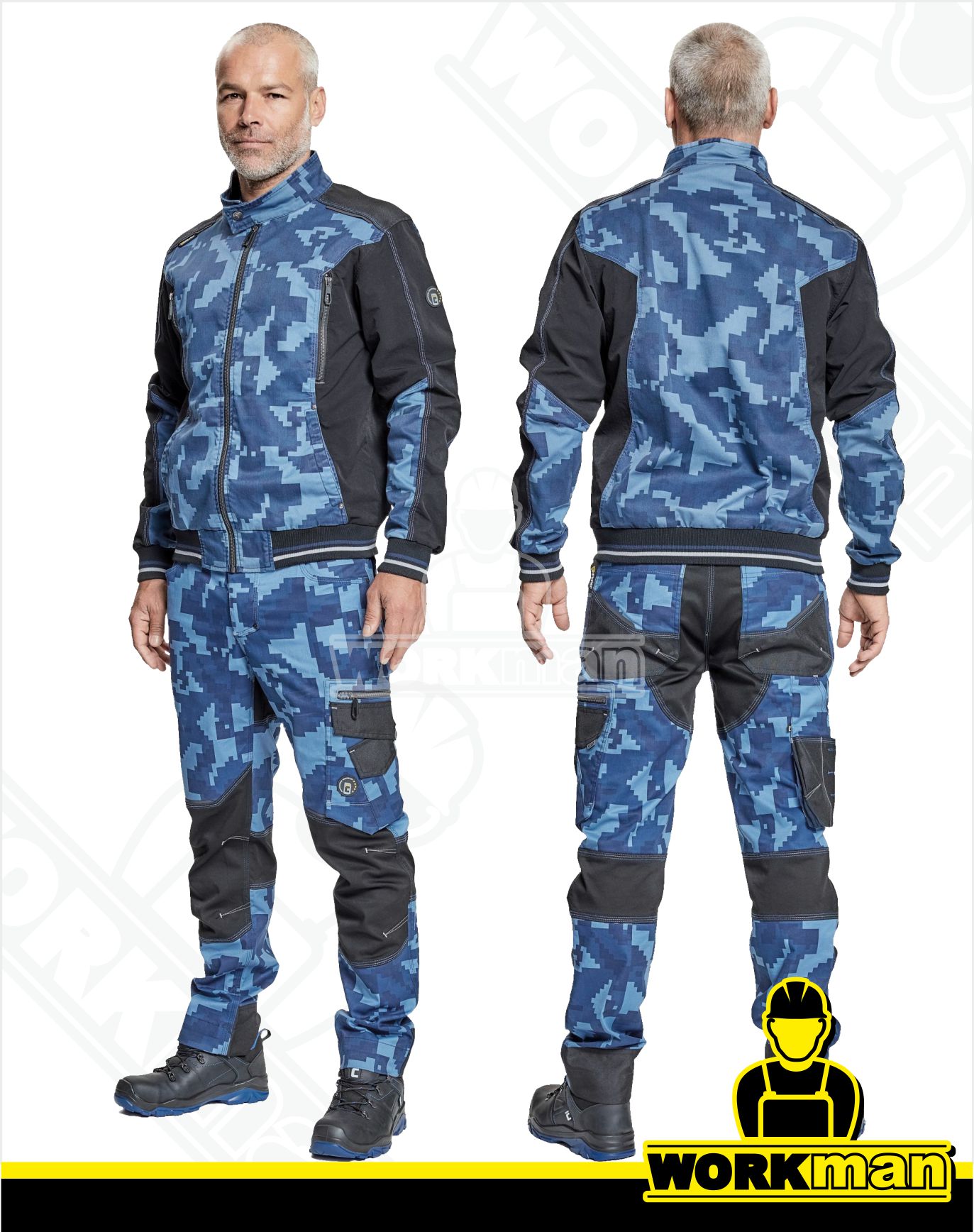 Strečová montérková bunda NEURUM CAMOUFLAGE Červa