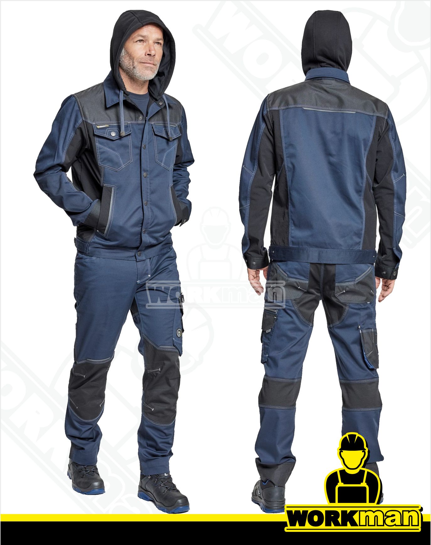 Strečová montérková bunda NEURUM CLASSIC s kapucňou Červa