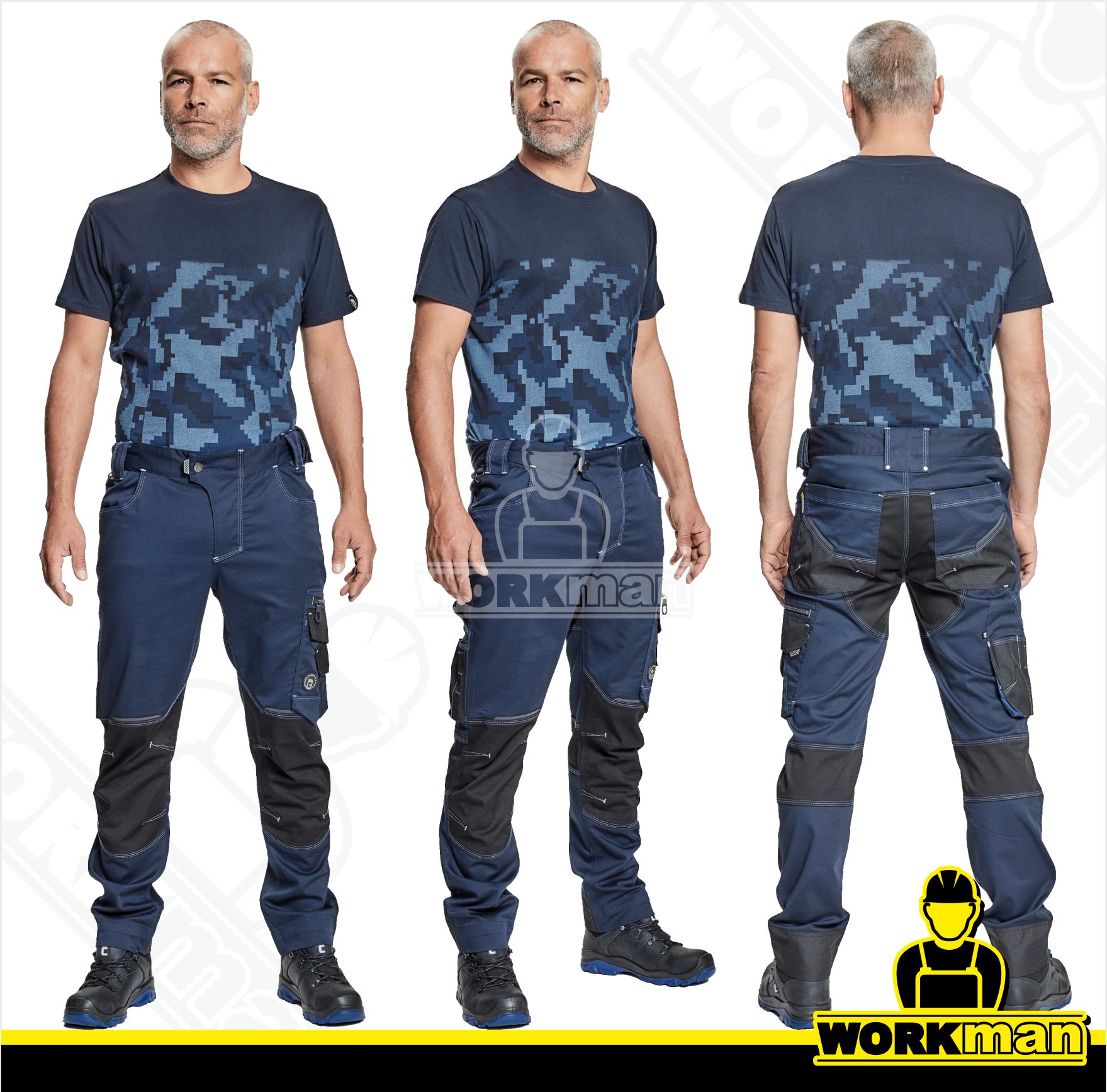 Strečové montérkové nohavice NEURUM CLASSIC do pása Červa