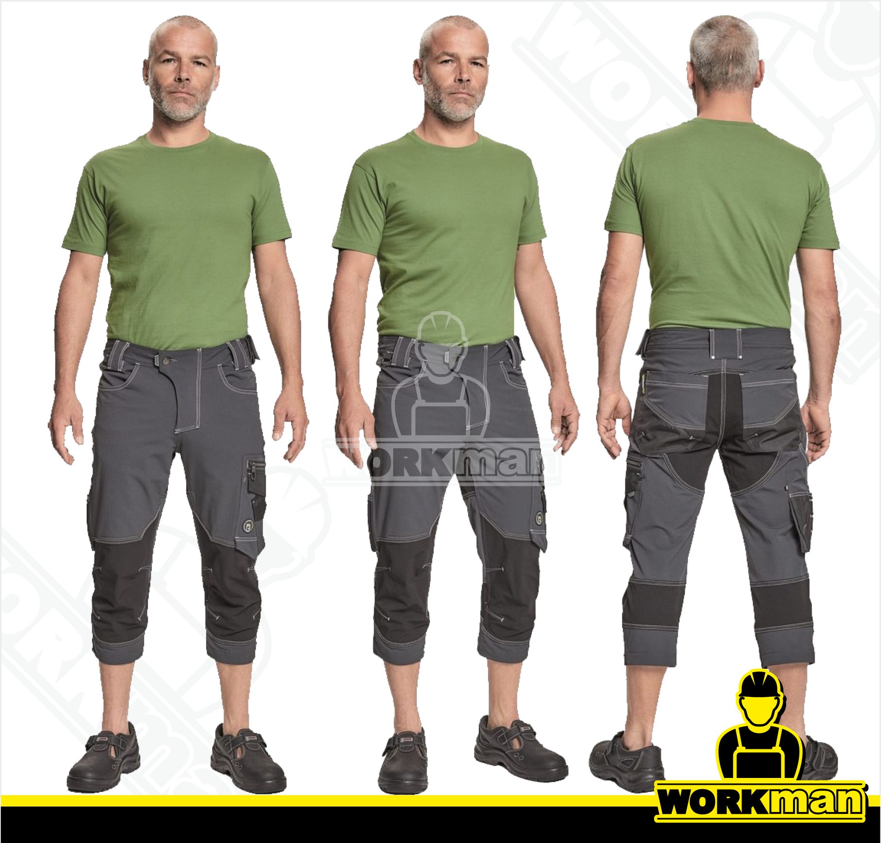 Strečové montérkové 3/4 nohavice NEURUM PERFORMANCE Červa