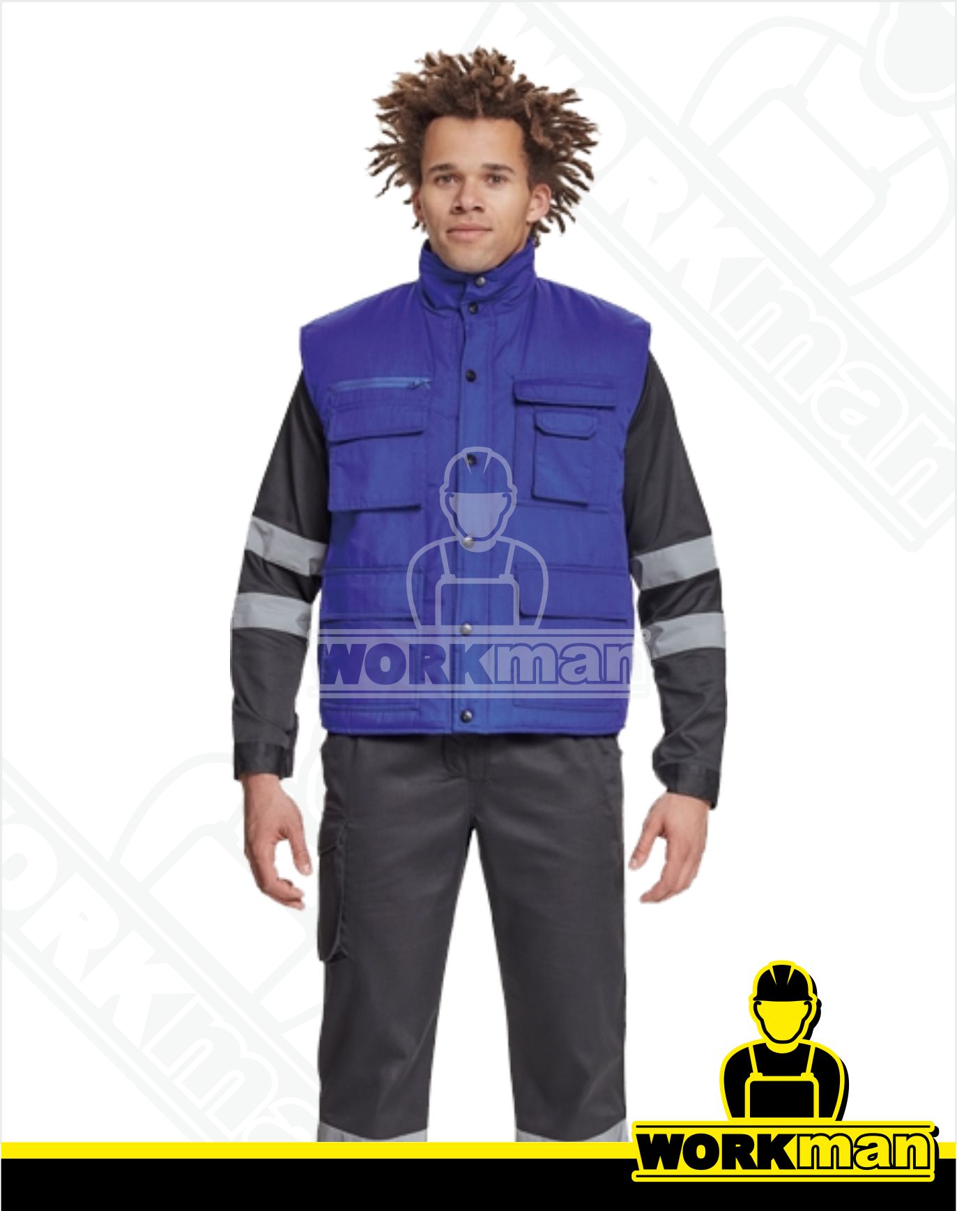 Zateplená pracovná vesta TRITON Červa