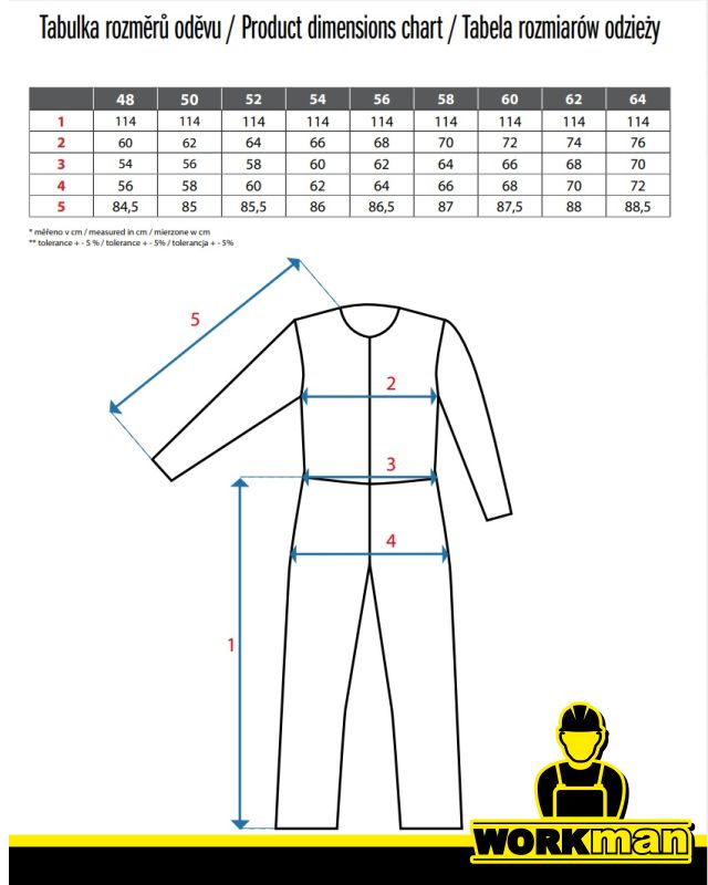 Montérková kombinéza LUX ROBERT Cxs