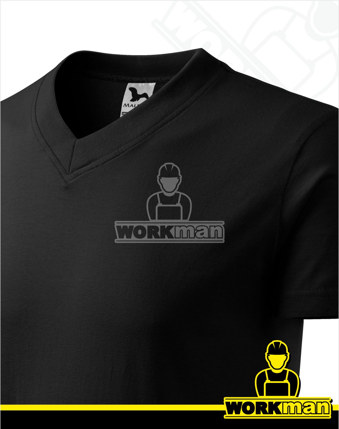 Pánske tričko V-NECK Malfini čierna