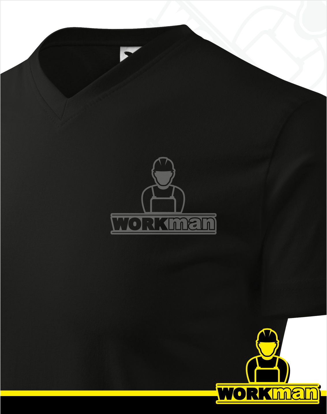 Unisex tričko HEAVY V-NECK Malfini čierna