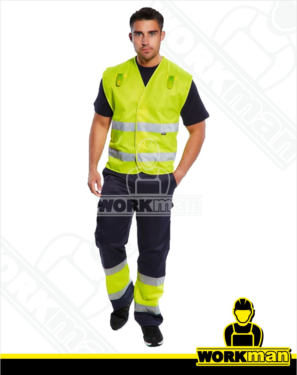 Reflexné montérkové nohavice TWO TONE COMBAT E049 do pása Portwest