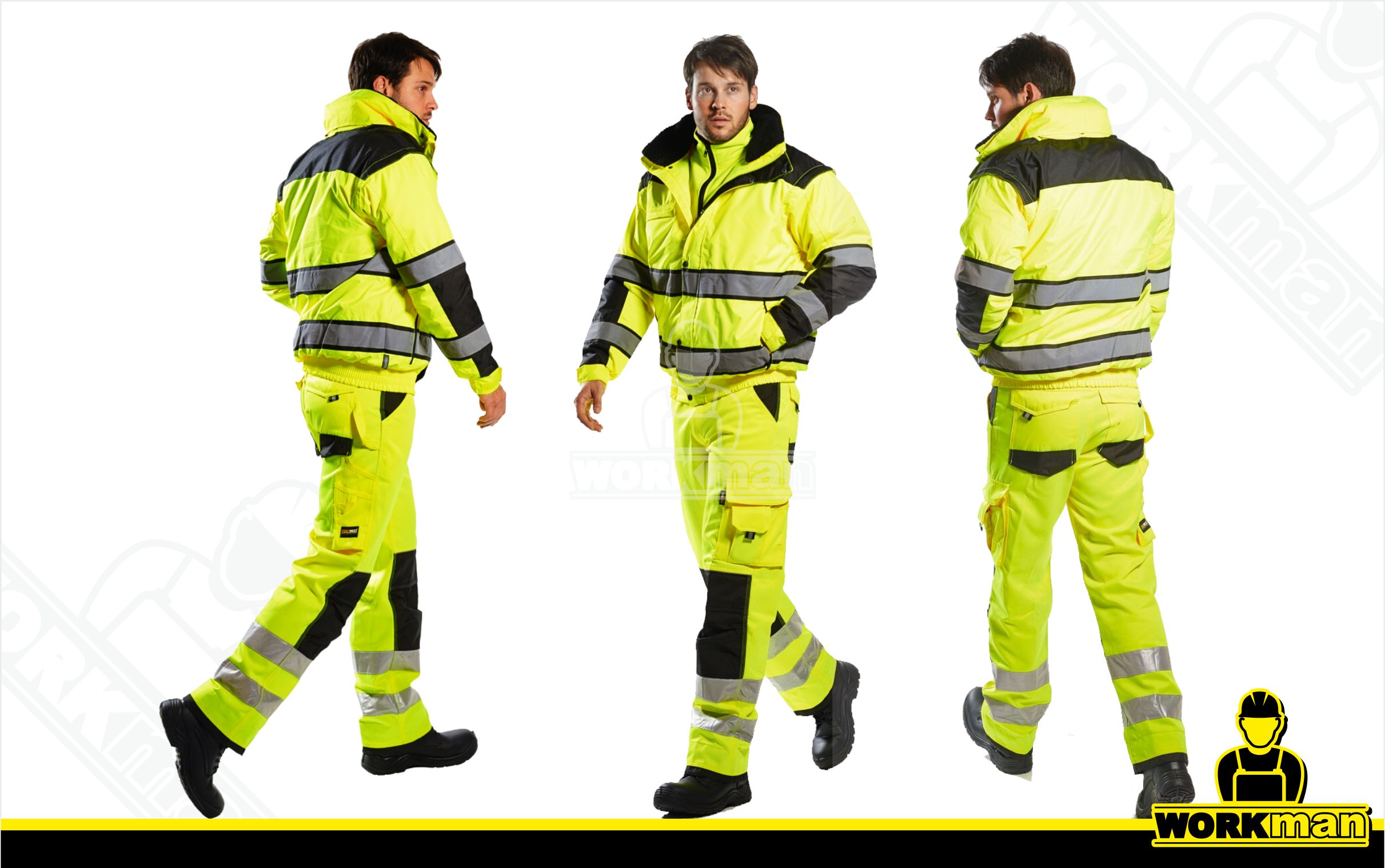 Zateplená reflexná bunda Hi-Vis CLASSIC BOMBER C466 3v1 Portwest